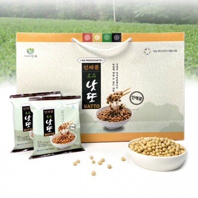 인제로컬푸드,인제콩 명품 생 낫또(국내산 다시마 간장소스) 53g 12개 [로컬푸드]